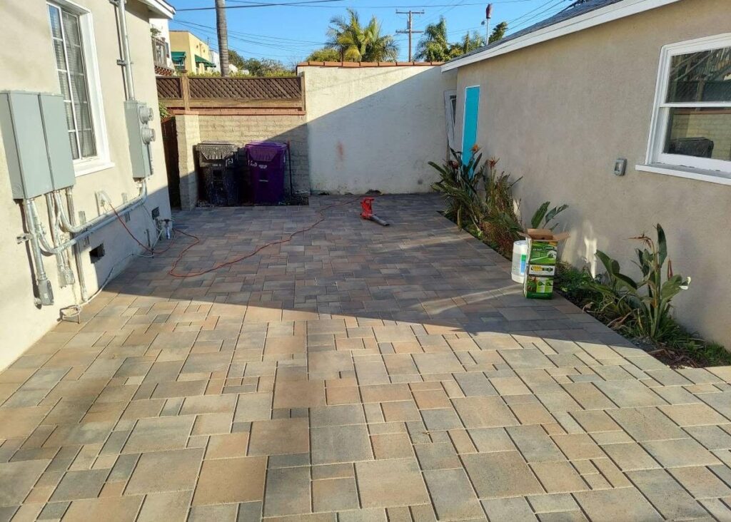 This image is a patio pavers project. This was done by our pavers nyc company. This image was taken in 2017